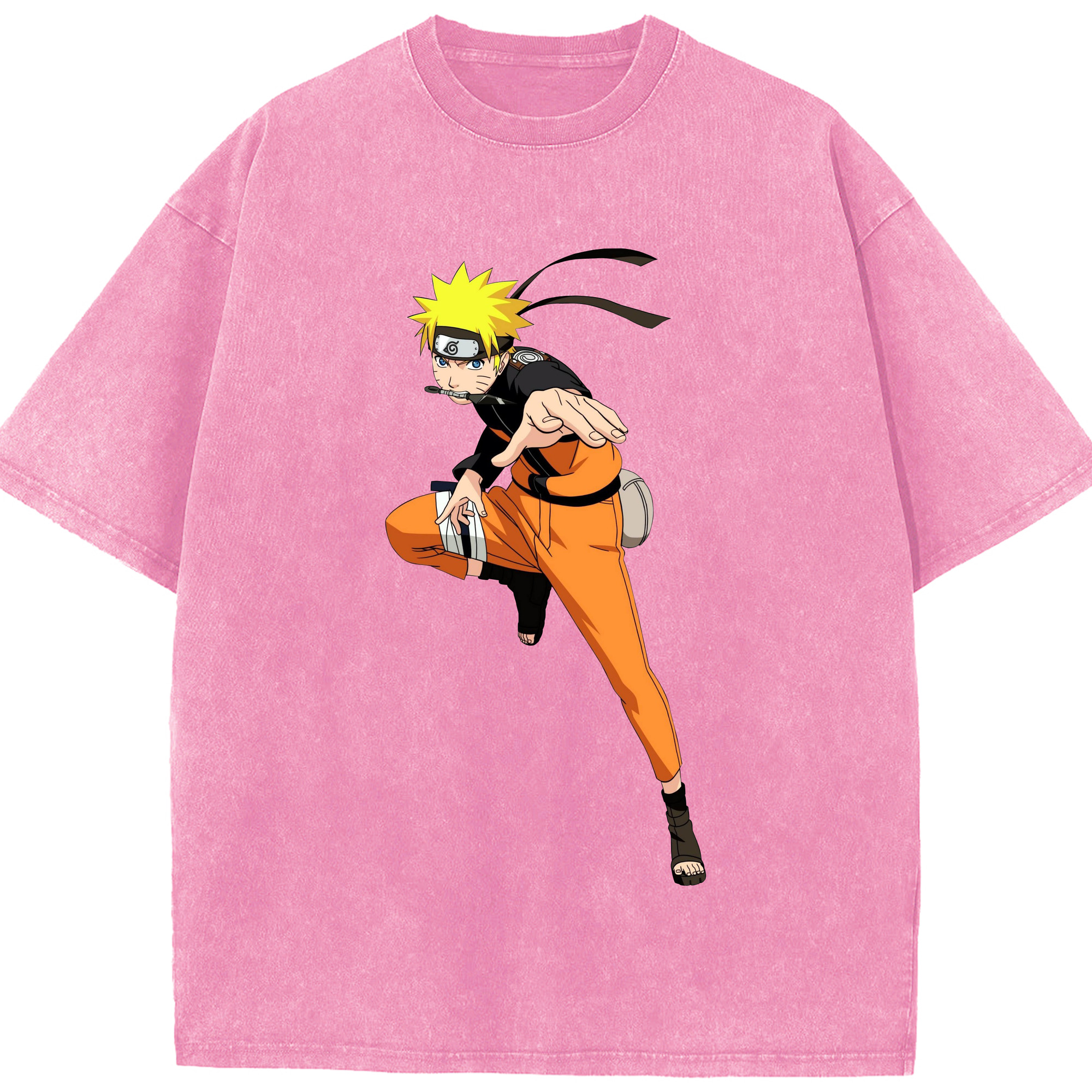 （画像用） NARUTO -ナルト- うずまき ナルト Uzumaki Naruto 綿100% ヴィンテージ風 半袖Tシャツ（フロントプリント）